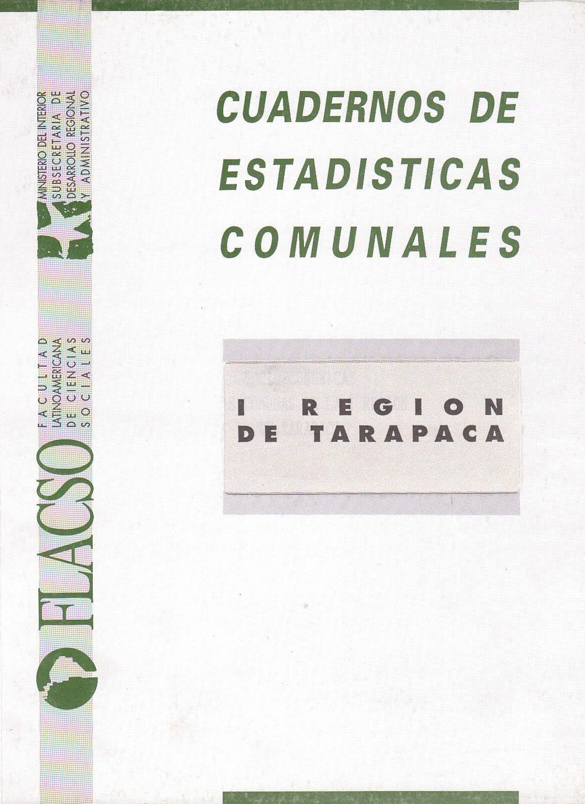 Cuadernos de Estadísticas Comunales. I Región de Tarapacá