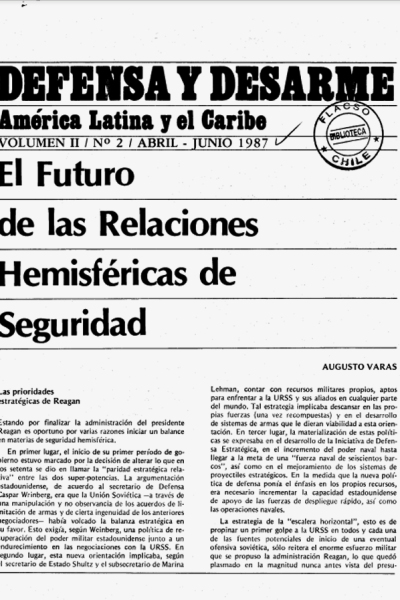 Defensa y Desarme - América Latina y el Caribe, Vol. II, N°2, abril-junio 1987