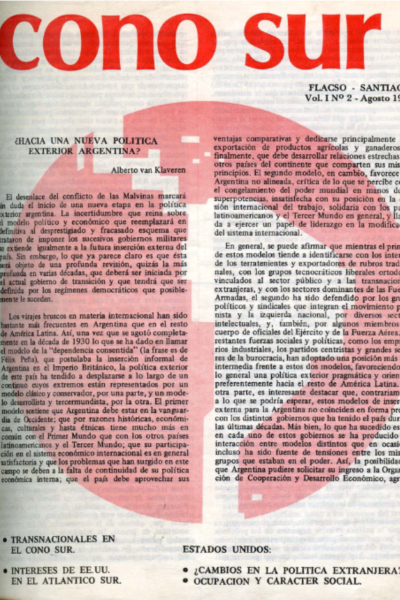 Cono Sur, Vol. I, N°2, agosto 1982