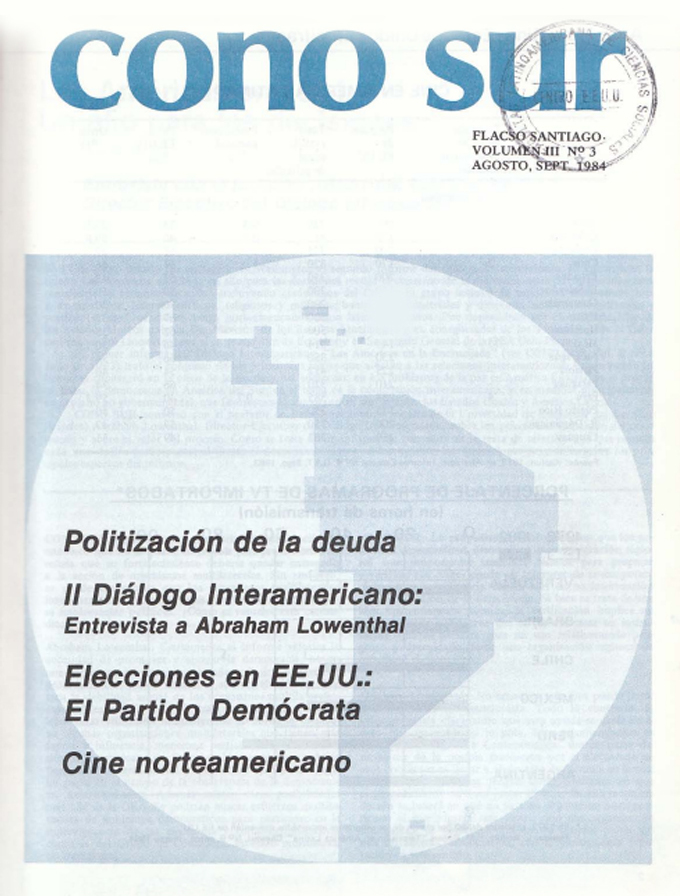 Cono Sur, Vol. III, N°3, agosto-septiembre 1984